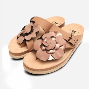 Mephisto Helen Flower Sandals Light Taupe